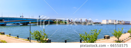 博多碼頭至須崎碼頭全景[福岡縣福岡市博多區] 66558575