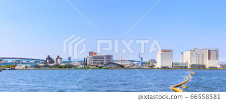 Hakata Wharf to Susaki Wharf Panorama [Hakata-ku, Fukuoka City, Fukuoka Prefecture] 66558581