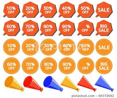 Sale megaphone vector illustration icon to inform sales promotion and bargain 66559092