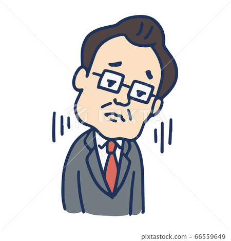 沮喪的中年男子,戴著眼鏡 沮喪的中年男子,戴著眼鏡 66559649