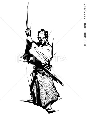 Samurai 02 (whole body)_monochrome 66560647