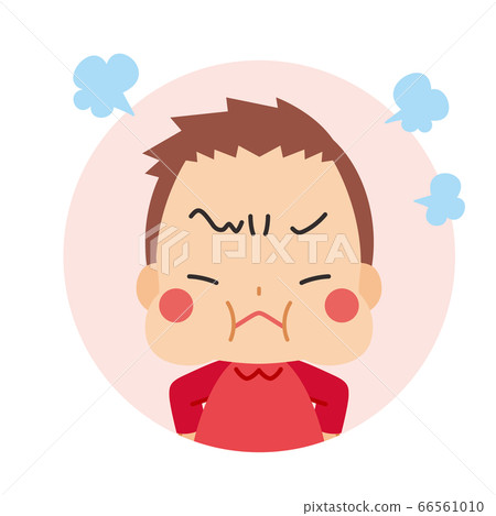 Angry cute boy icon - Stock Illustration [66561010] - PIXTA