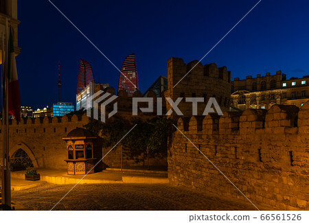 Night streets of the Icheri Sheher historic Night streets of the Icheri Sheher historic 66561526