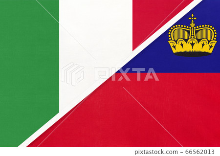 Italy and Liechtenstein, symbol of two national flags 66562013