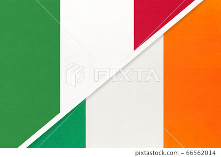 Italy and Ireland, symbol of two national flags 66562014