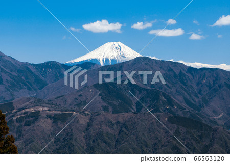 Mt. Minobu, Mt. Fuji seen from the observatory on the east side (Minobu Town, Minamikoma District, Yamanashi Prefecture) March 2020 Mt. Minobu, Mt. Fuji seen from the observatory on the east side (Minobu Town, Minamikoma District, Yamanashi Prefecture) March 2020 66563120