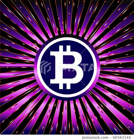 Bitcoin vector logo on a bright background 66563148
