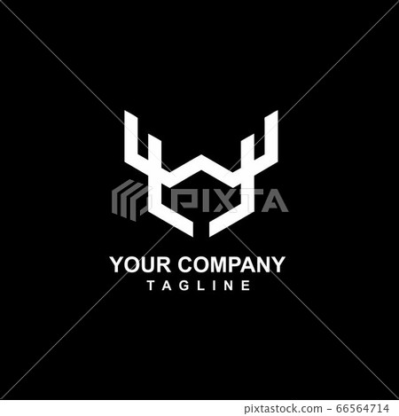 LWJ, WU, WLJ, VW, WV, WU deer shape initials 66564714