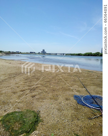 Dried Yodogawa & Wand: Yodogawa, Hirakata: Smartphone photography 66564891