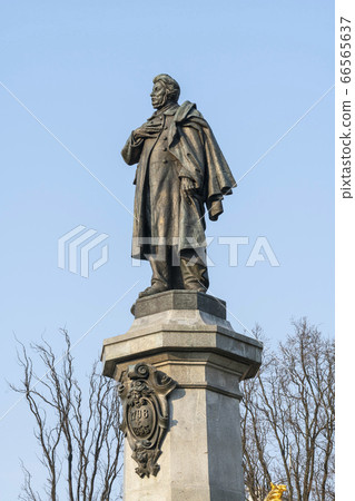 The monument of Adam Mickiewicz in Warsaw The monument of Adam Mickiewicz in Warsaw 66565637