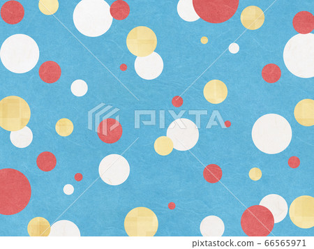 Blue and Japanese paper with polka dots gold and red Blue and Japanese paper with polka dots gold and red 66565971