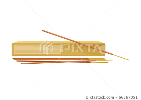 Fragrant Sandalwood Sticks Isolated on White Background Vector Illustration Fragrant Sandalwood Sticks Isolated on White Background Vector Illustration 66567051