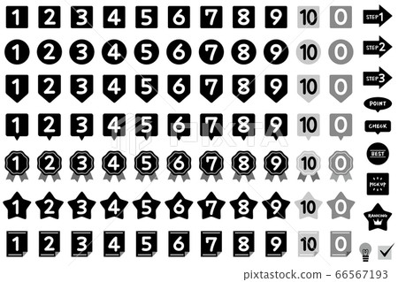 數字圖標標記排名單色 66567193