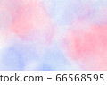 Abstract pastel watercolor background - Blue sky and pink pastel watercolor painted on paper 66568595