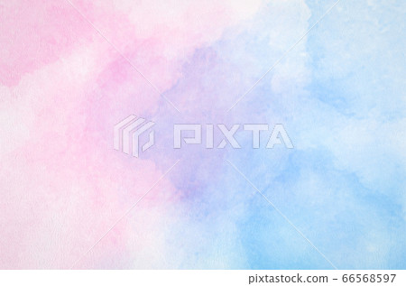 Abstract pastel watercolor background - Blue sky and pink pastel watercolor painted on paper Abstract pastel watercolor background - Blue sky and pink pastel watercolor painted on paper 66568597