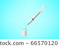 Covid-19 vaccine dose with syringe 3D vector illustration 66570120