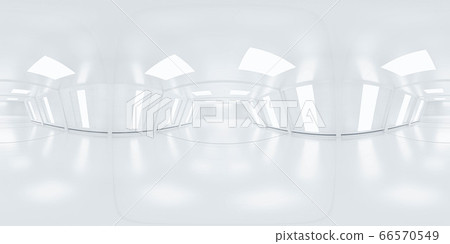 Full 360 equirectangular spherical panorama view of modern futuristic technology building architecture 3d rendering illustration 66570549