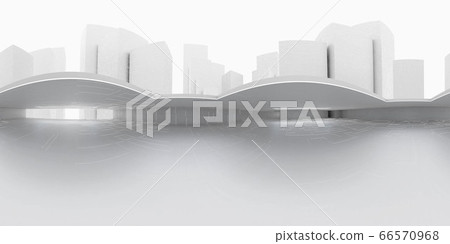 Full 360 equirectangular spherical panorama view of modern futuristic technology building architecture 3d rendering illustration Full 360 equirectangular spherical panorama view of modern futuristic technology building architecture 3d rendering illustration 66570968