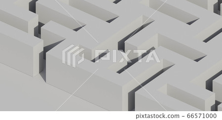 abstract modern technology background rendering 3d illustration cubic mesh maze geometric design 66571000