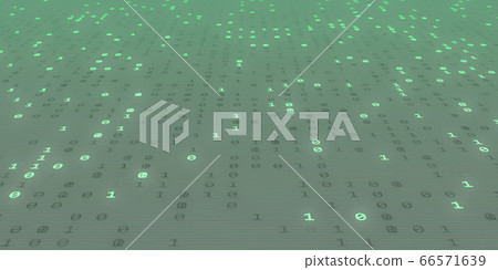 close up of green binary code on transparent display 3d render illustration technology modern futuristic concept 66571639