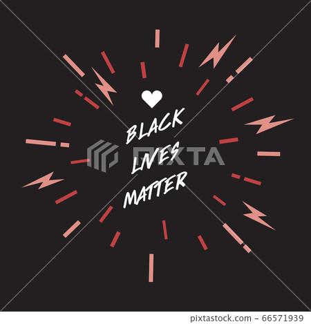Black lives matter lettering design element 66571939