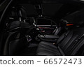 Car interior luxury black seats with ambient light 66572473