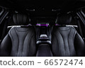 Car interior luxury black seats with ambient light 66572474
