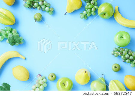 Fruit and cool light blue background, copy space 66572547