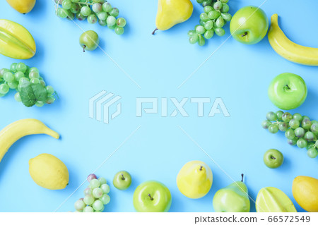 Fruit and cool light blue background, copy space 66572549