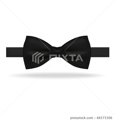Realistic 3d Detailed Black Bow Tie. Vector 66573306