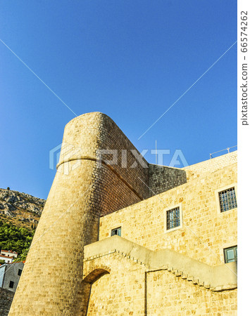 Walls of Dubrovnik run almost 2 kilometers around the city Walls of Dubrovnik run almost 2 kilometers around the city 66574262