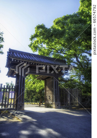 犬井門和京都御苑的新鮮綠色風景 犬井門和京都御苑的新鮮綠色風景 66574792