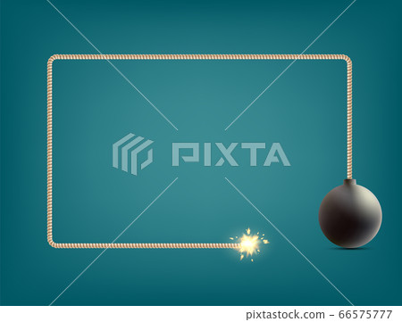 Explosive fuse with a round bomb. - Stock Illustration [66575777] - PIXTA