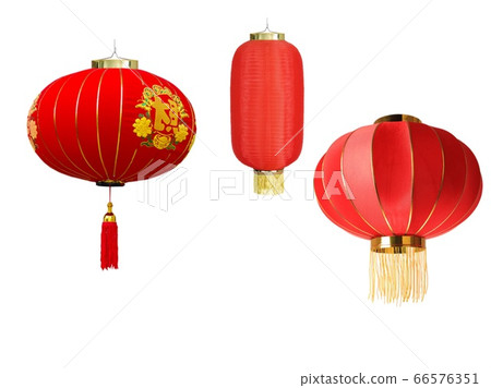 chinese new year lantern isolated on white background. chinese new year lantern isolated on white background. 66576351