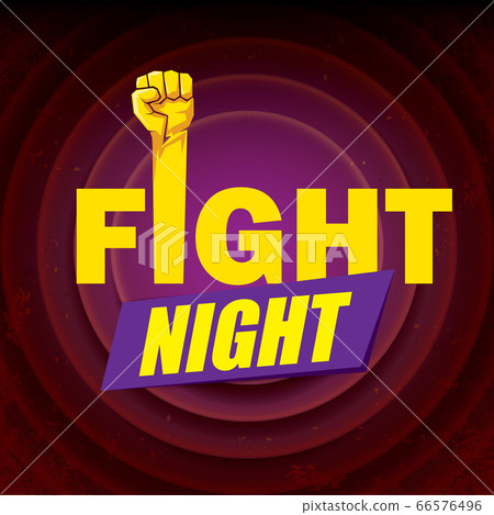 Fight night vector modern poster with text and...-插圖素材 [66576496] - PIXTA圖庫