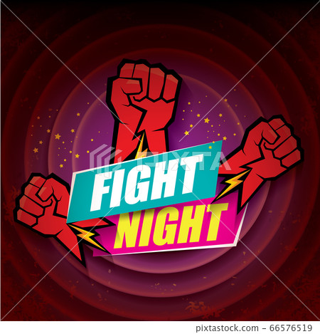 Fight night vector modern poster with text and...-插圖素材 [66576519] - PIXTA圖庫