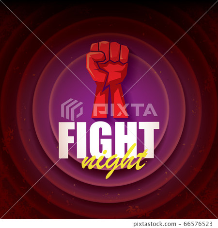 Fight night vector modern poster with text and...-插圖素材 [66576523] - PIXTA圖庫