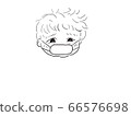 Illustration of a boy wearing a mask 66576698