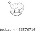 Illustration of a boy wearing a mask 66576716