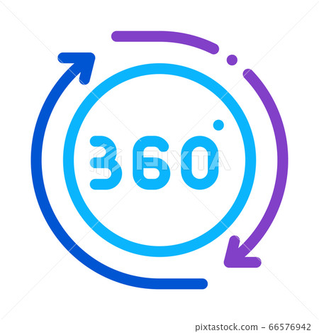 360 degree view icon vector outline illustration 360 degree view icon vector outline illustration 66576942
