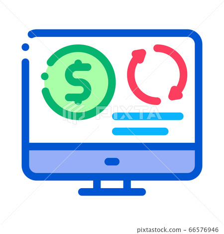 refinance money in computer mode icon vector outline illustration refinance money in computer mode icon vector outline illustration 66576946