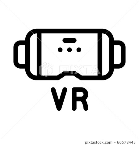virtual reality glasses icon vector outline illustration 66578443