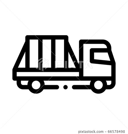 glass transportation truck icon vector outline illustration 66578498