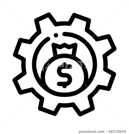 cash settings icon vector outline illustration cash settings icon vector outline illustration 66578834