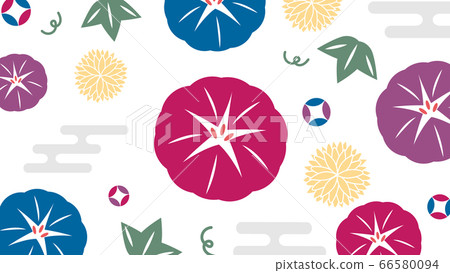 Morning glory japanese pattern background material Morning glory japanese pattern background material 66580094