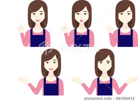 Apron woman pattern 66580432