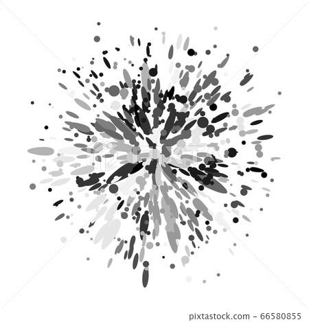 Grayscale paint ink splash explosion painting. Cartoon typographical element Grayscale paint ink splash explosion painting. Cartoon typographical element 66580855
