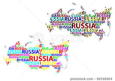 Map of Russia - vector illustration 66580864