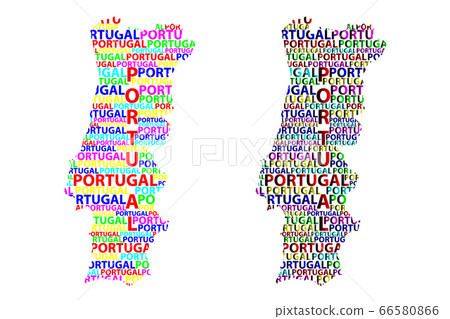 Map of Portugal - vector illustration 66580866