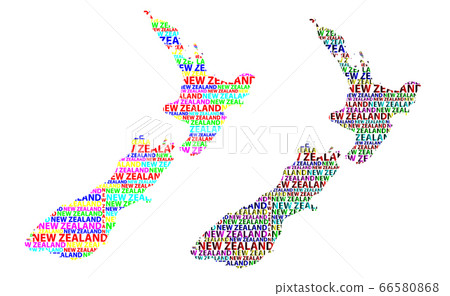 Map of New Zealand - vector illustration 66580868